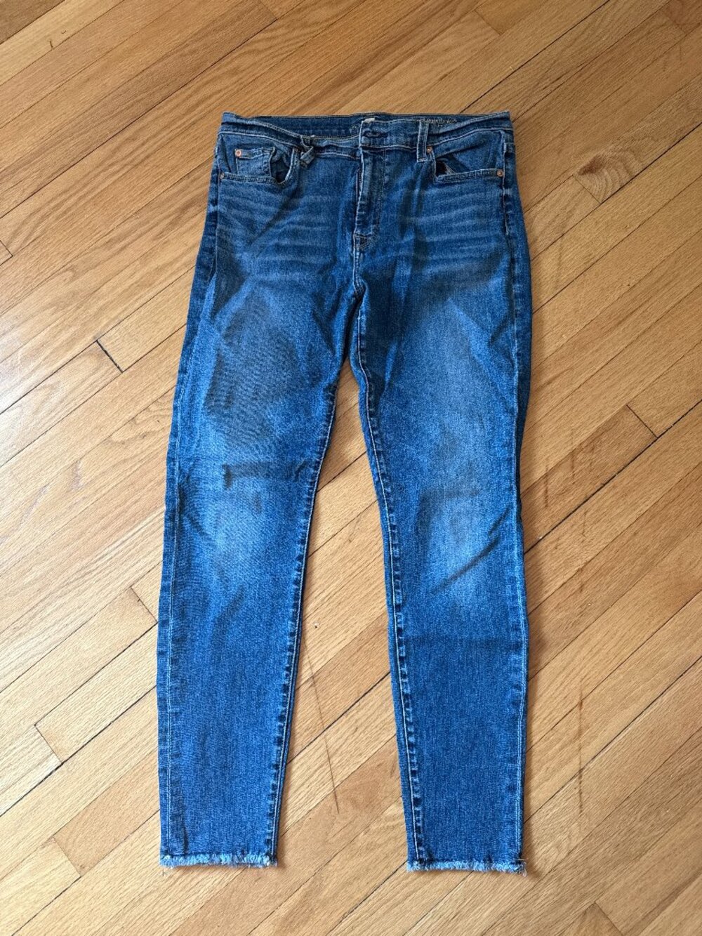 7 For All Mankind High Waist Ankle Skinny Jeans Women’s Size 32 Medium Indigo